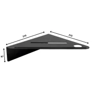 Lentynėlė vonios kampinė BASE klijuojama 210x210x67mm, matinė juoda
