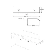 Rankenėlė SLIM 4025 CC96mm, L136mm, balta