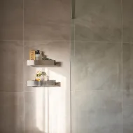 Shower shelf BASE self-adhesive 300x60x85mm brushed stainless steel