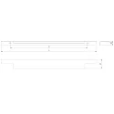 Profile handle LIND, screw fixing, L296mm polished gold 