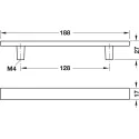 Furniture handle, Handle with base, zinc alloy, straight-edged, round base