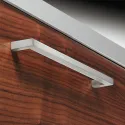 Furniture handle, D handle, zinc alloy, straight-edged 