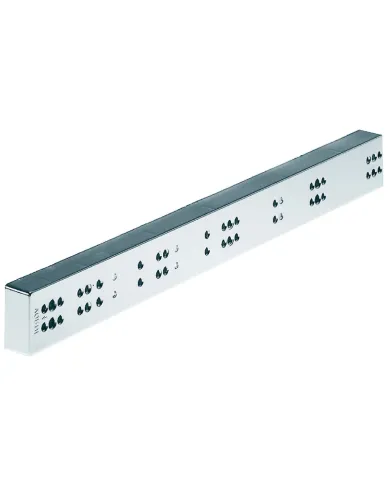 Spacer bar, for internal drawer box with railing