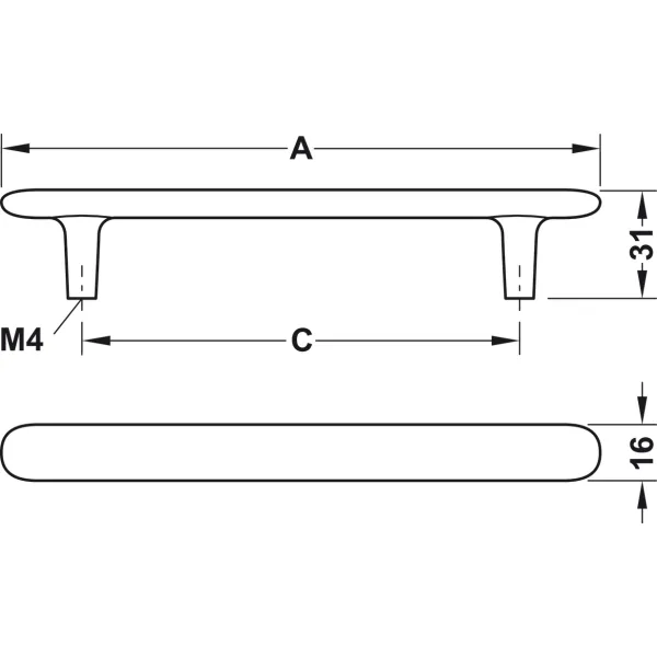 Furniture handle, Handle with base, zinc alloy