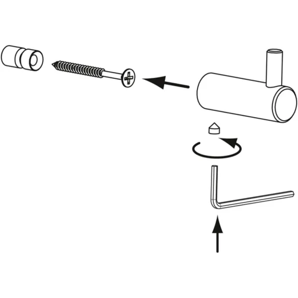 Pakabėlė Ø14mm, L40mm, matinė juoda