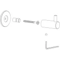 Hook, singular Ø16mm 30x40mm matt black