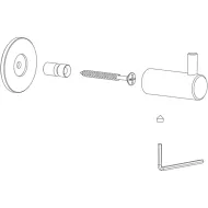 Pakabėlė vienguba Ø16mm, 30x40mm, nerūdijantis plienas