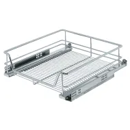 Base unit internal extension, installation behind hinged doors, roller bearing guided, pull-out wire