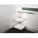 Base unit internal extension, installation behind hinged doors, roller bearing guided, shelf