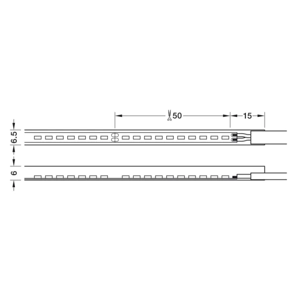 COB silicone LED strip light LED3084 Loox5, 24V, monochrome, 9.6W/m, natural white 4000K, 6.5x6mm