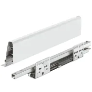 Drawer side runner system, Häfele Matrix Box S35, drawer side height L84mm, load bearing capacity 35kg
