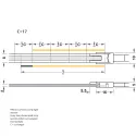 Juosta COB LED3103 Loox5, 24V, 8mm, monochromatinė, 4,8W/m, šilta balta šviesa 3000K, 5m