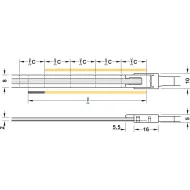 Juosta COB LED3104 Loox5, 24V, 8mm, monochromatinė, 9,6W/m, natūrali balta šviesa 4000K, 5m