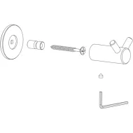 Pakabėlė dviguba Ø16mm, 26x40mm, šlifuotas bronza