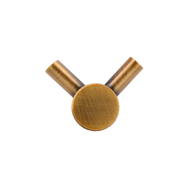 Hook, double Ø16mm 26x40mm polished bronze