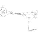 Hook, double Ø16mm 26x40mm matt black