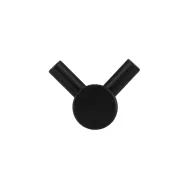 Hook, double Ø16mm 26x40mm matt black