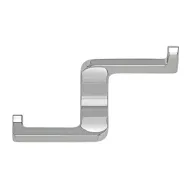Hook, double 63x108x37mm chrome