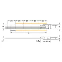 Juosta COB LED3104 Loox5, 24V, 8mm, monochromatinė, 9,6W/m, labai šilta balta šviesa 2700K, 5m