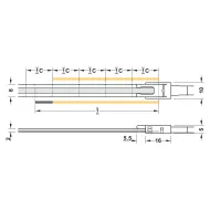 Juosta COB LED3104 Loox5, 24V, 8mm, monochromatinė, 9,6W/m, labai šilta balta šviesa 2700K, 5m