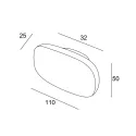Rankenėlė 2184AA CC32mm, L110mm, porcelianas balta/auksas