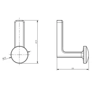 Furniture Hanger ARCO, black matt