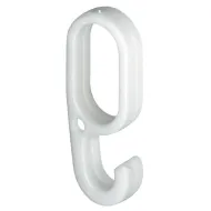 Pakabėlė ovaliam vamzdžiui 30x15mm, balta