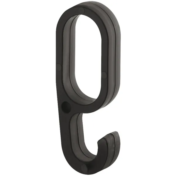 Pakabėlė ovaliam vamzdžiui 30x15mm, juoda