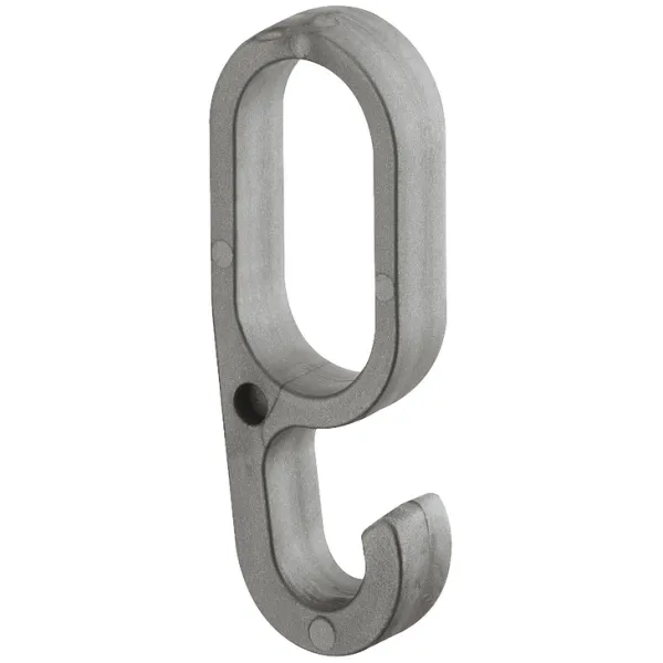 Pakabėlė ovaliam vamzdžiui 30x15mm, pilka