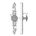 Rankenėlė vieno taško RETRO L178mm, Ø30mm, retro bronza