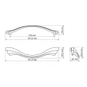 Handle CC128mm L152mm aged tin