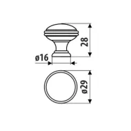 Rankenėlė vieno taško Ø29mm, juoda