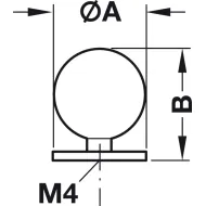 Rankenėlė taškinė 25x31mm, matinis nikelis