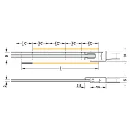 COB LED strip light LED3105 Loox5, 24V, 8mm, monochrome, 14.4W/m, super warm white 2700K, 5m