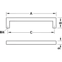 Rankenėlė CC320mm, L329mm, matinė juoda