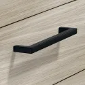 Furniture handle, D handle, zinc alloy, straight-edged 