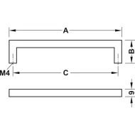 Rankenėlė CC96mm, L105mm, matinė juoda