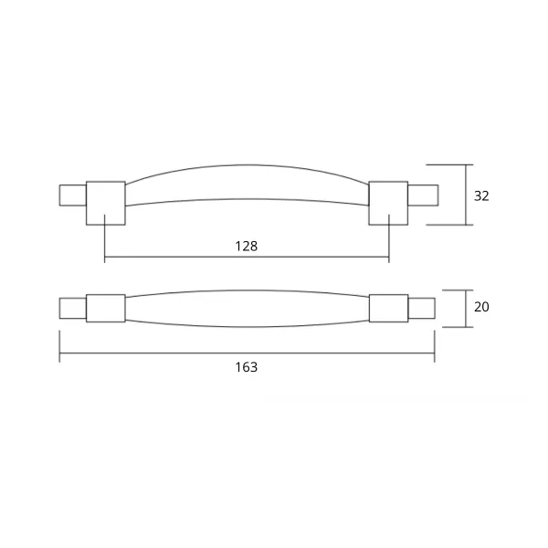 Handle CC128mm L163mm bronze