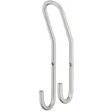 Wardrobe hook, Stainless steel, with 2 hooks