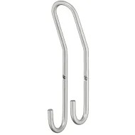 Wardrobe hook, Stainless steel, with 2 hooks