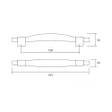 Handle CC128mm L163mm black