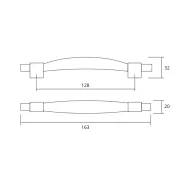Handle CC128mm L163mm black