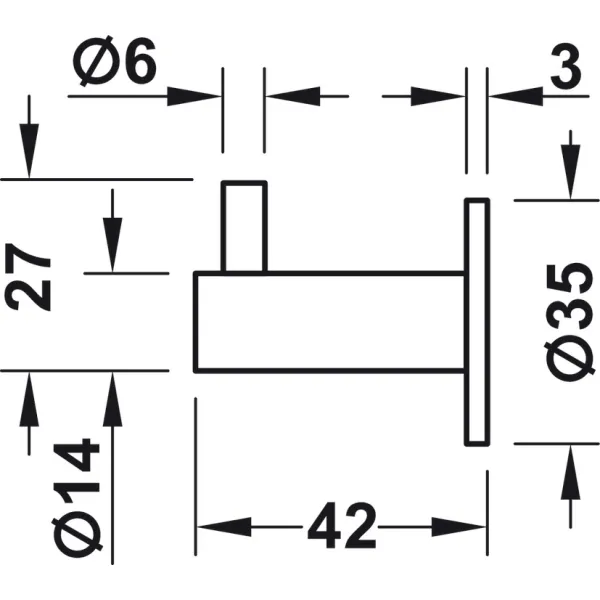 Wardrobe hook, Stainless steel