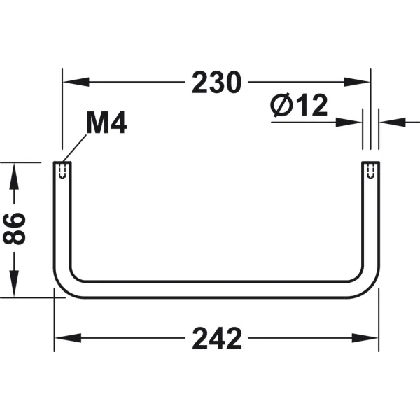 Coat hanger, Steel, mounting beneath shelf