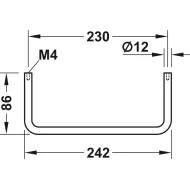 Coat hanger, Steel, mounting beneath shelf