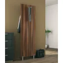Wardrobe fitting set, Stainless steel, for wooden and glass panels, wall mounting