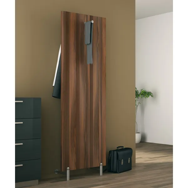 Wardrobe fitting set, Stainless steel, for wooden and glass panels, wall mounting