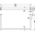 Wall mounted wardrobe rack, Stainless steel, wall mounting