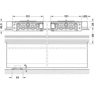 Sliding door fitting, Slido D-Line41 80X, set