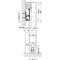 Sliding door fitting, Slido D-Line41 80X, set
